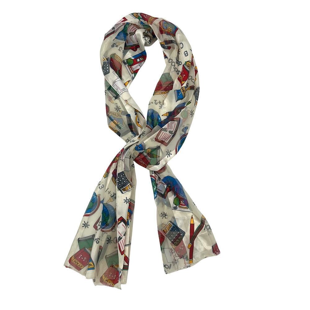 90s Vintage School Teacher Scarf Wrap Shawl